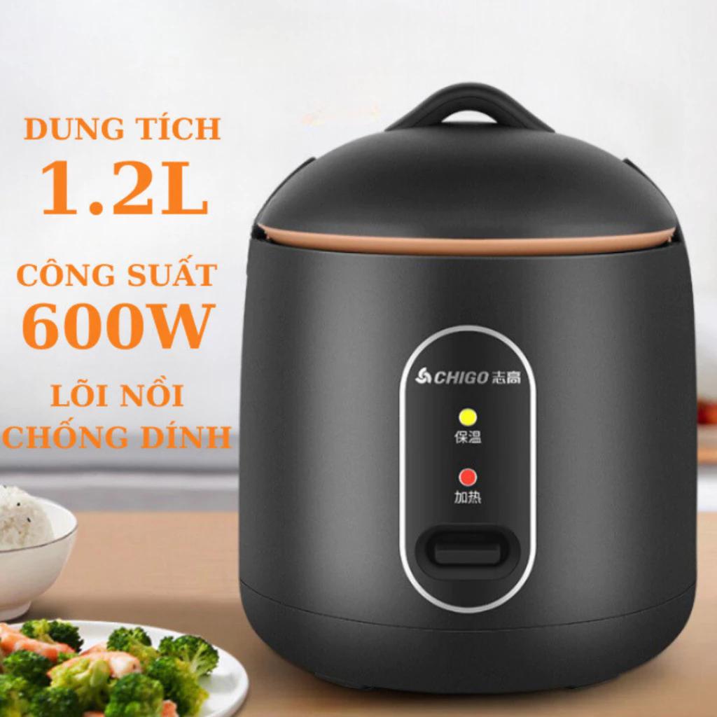 Nồi Cơm Điện Chigo Nồi Cơm Điện Mini Đa Năng Chigo Dung Tích 1.2L Chống Dính Phù Hợp Cho 1-2 Người Ăn