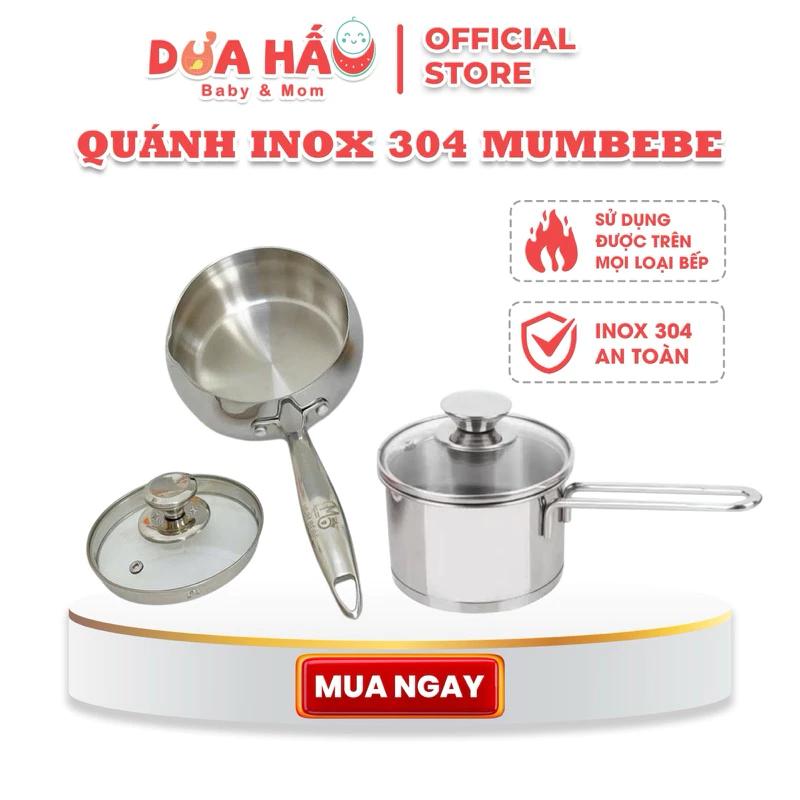Nồi Quánh MUMBEBE & Coco Bear Inox 304, Quánh Bột, Quánh Cháo, Xào Nấu Chế Biến Ăn Dặm Cho Bé Tiện Lợi