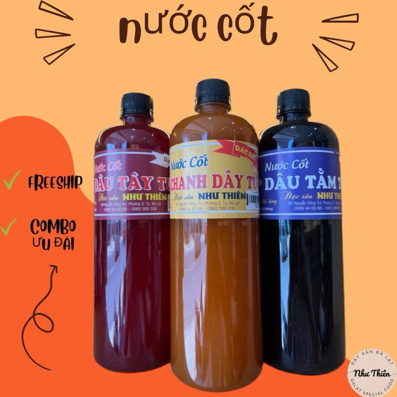 Nước Ép Nguyên Chất Dâu Tây , Dâu Tằm,Chanh Dây Thơm Ngon Bổ Dưỡng-Chai 1L