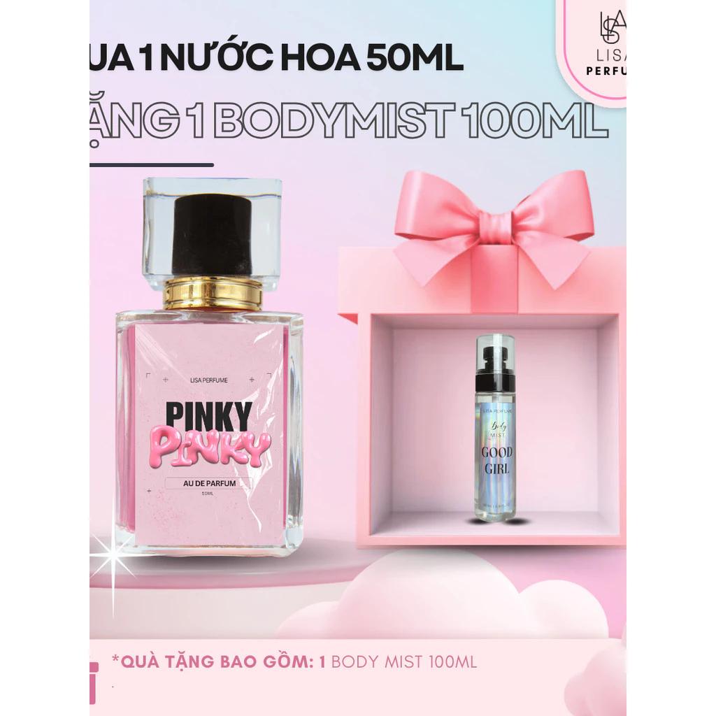 NƯỚC HOA 50ML LISAPERFUME CHÍNH HÃNG. MUA 1 TẶNG 1 BODY MIST NAM, NỮ 100ML THƠM LÂU 6-8H, HƯƠNG THƠM DỊU NHẸ DỄ CHỊU