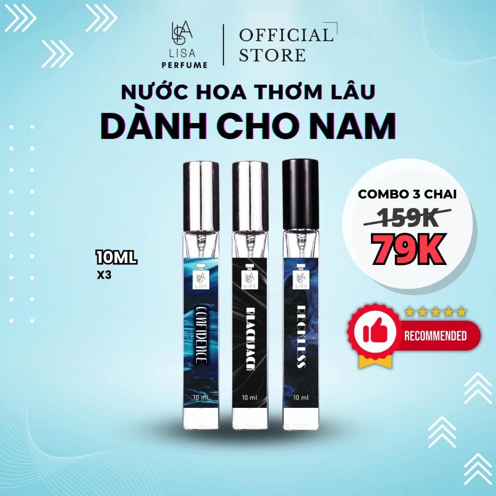 NƯỚC HOA CHIẾT, NHỎ GỌN NAM HƯƠNG THƠM 24H NAM TÍNH. Black Jack - Confident - Reckless MÙI HƯƠNG SANG TRỌNG.