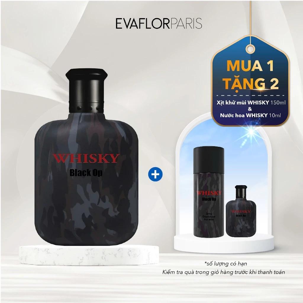 Nước hoa Evaflor Whisky Black Op chính hãng Pháp hương thơm bí ẩn, mạnh mẽ và cuốn hút dành cho nam 100ml