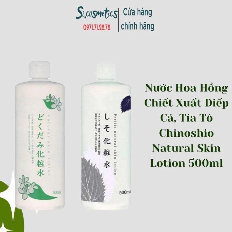 Nước hoa hồng toner diếp cá tía tô Dokudami Nhật Bản cho da mụn da dầu 500ml