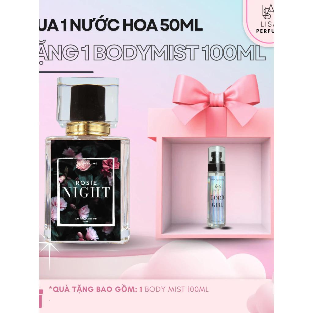 NƯỚC HOA LISAPERFUME CHÍNH HÃNG 50ML NAM, NỮ TẶNG BODY MIST 100ML SIÊU HỜI. NƯỚC HOA THƠM SIÊU DAI 6-8H, HƯƠNG DỄ CHỊU.