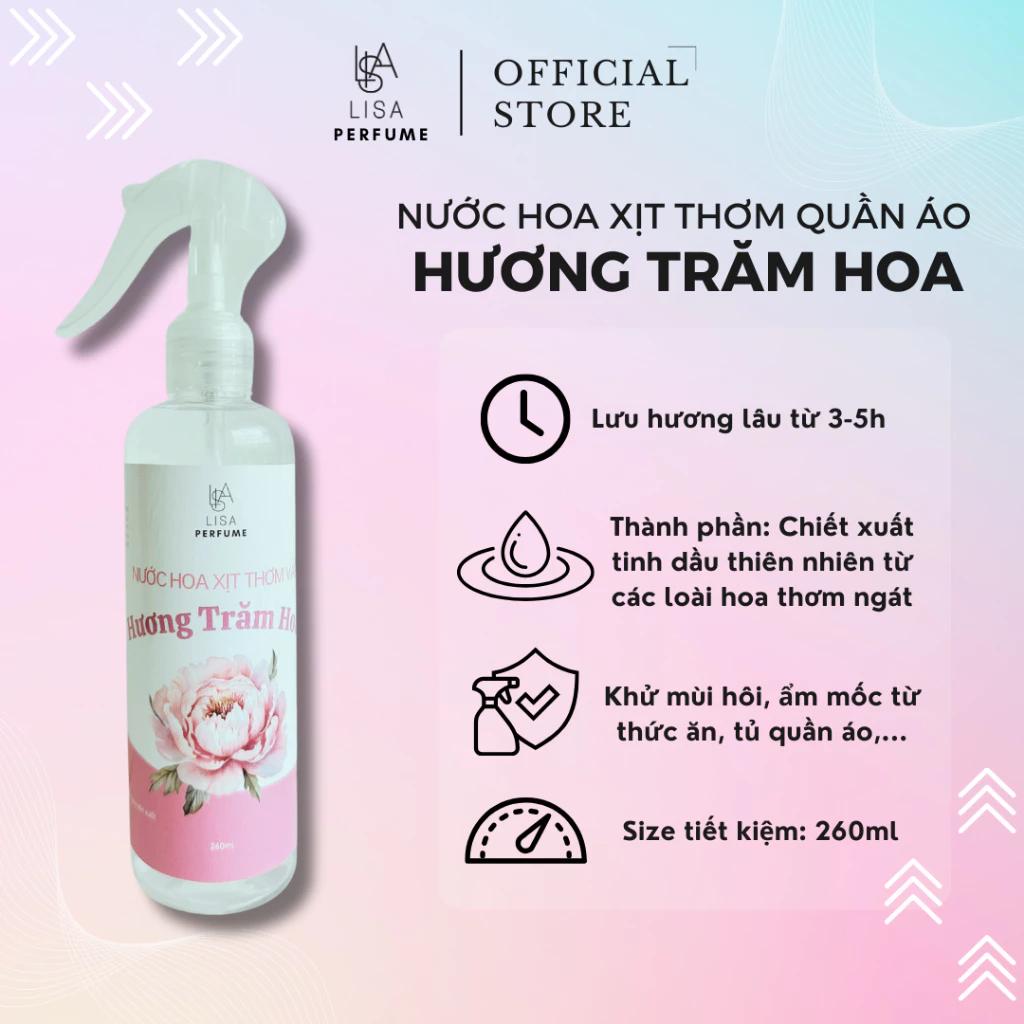 nước hoa lisaperfume chính hãng xịt thơm phòng nhẹ nhàng phù hợp mọi lứa tuổi, mùi hương nhẹ dịu đuổi muỗi.