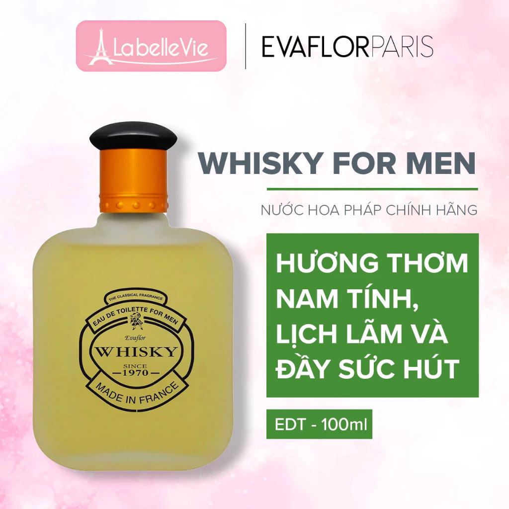 Nước hoa nam Evaflor Whisky For Men chính hãng Pháp hương thơm thanh lịch, tinh tế 100ml