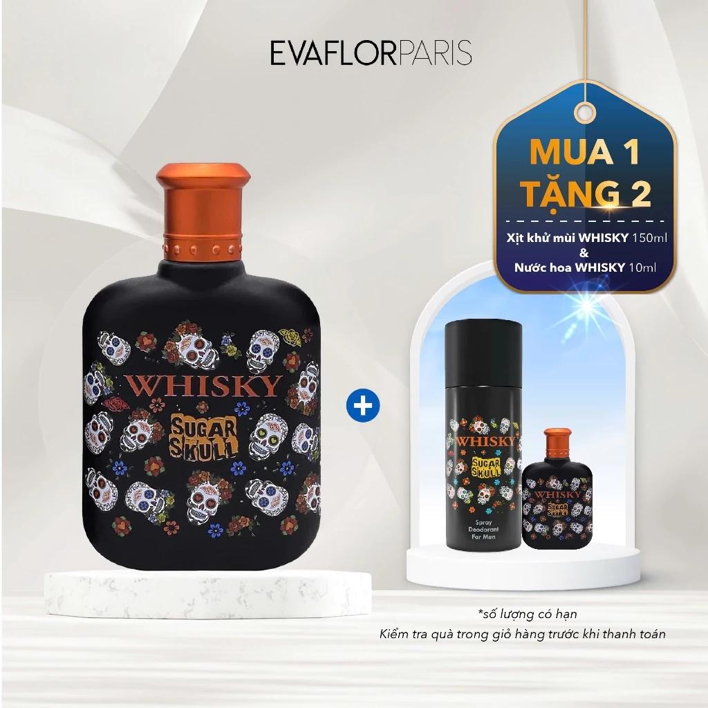 Nước hoa nam Evaflor Whisky Sugar Skull chính hãng Pháp hương thơm táo bạo và quyến rũ 100ml