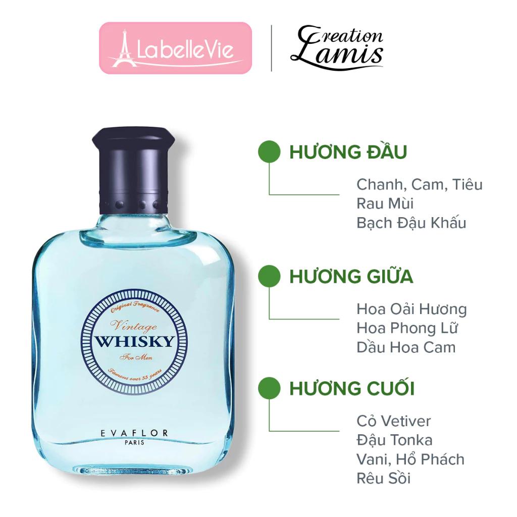 Nước hoa nam Evaflor Whisky Vintage chính hãng Pháp hương thơm say đắm, hấp dẫn, từng trải 100ml
