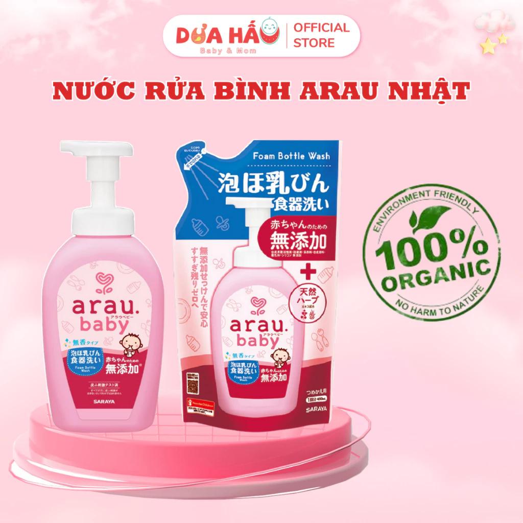 Nước Rửa Bình Arau Baby Nhật Chai 500ML/Túi 450ML