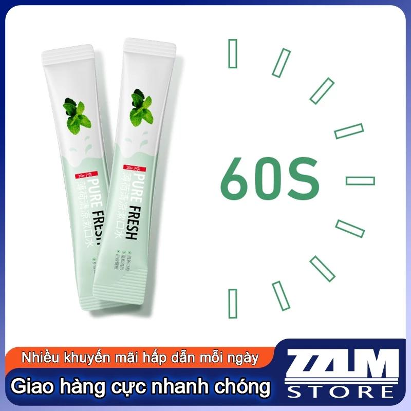 Nước súc miệng thơm mát, bao bì độc đáo tiện lợi, hơi thở sạch sẽ, răng trắng sáng