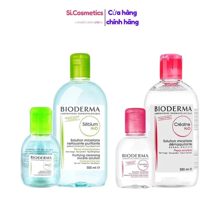 Nước Tẩy Trang Bioderma Sensibio H2O Chính Hãng Cho Da Dầu Mụn Và Da Nhạy Cảm 100ml - 500ml
