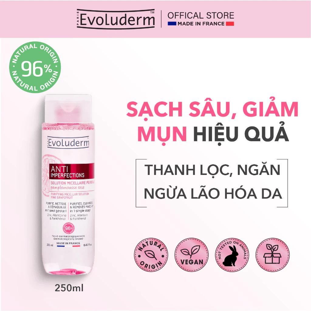 Nước Tẩy Trang Cho Da Dầu Mụn Evoluderm Purifying Anti-Blemish Micellar Solution 250ml (20389)