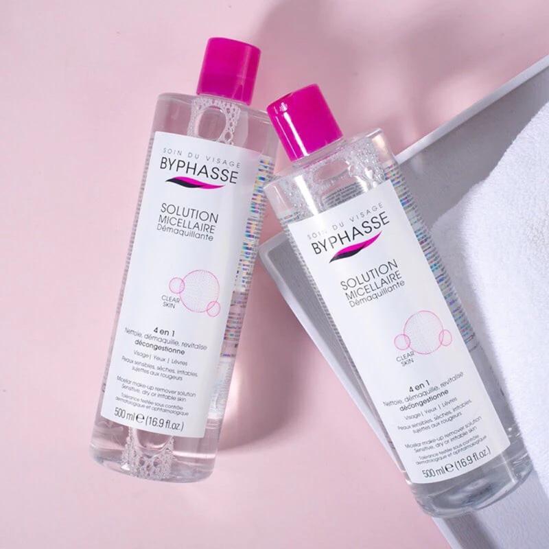 Nước tẩy trang làm sạch da dịu nhẹ cho da dầu, da khô, da nhạy cảm Byphasse 500ml