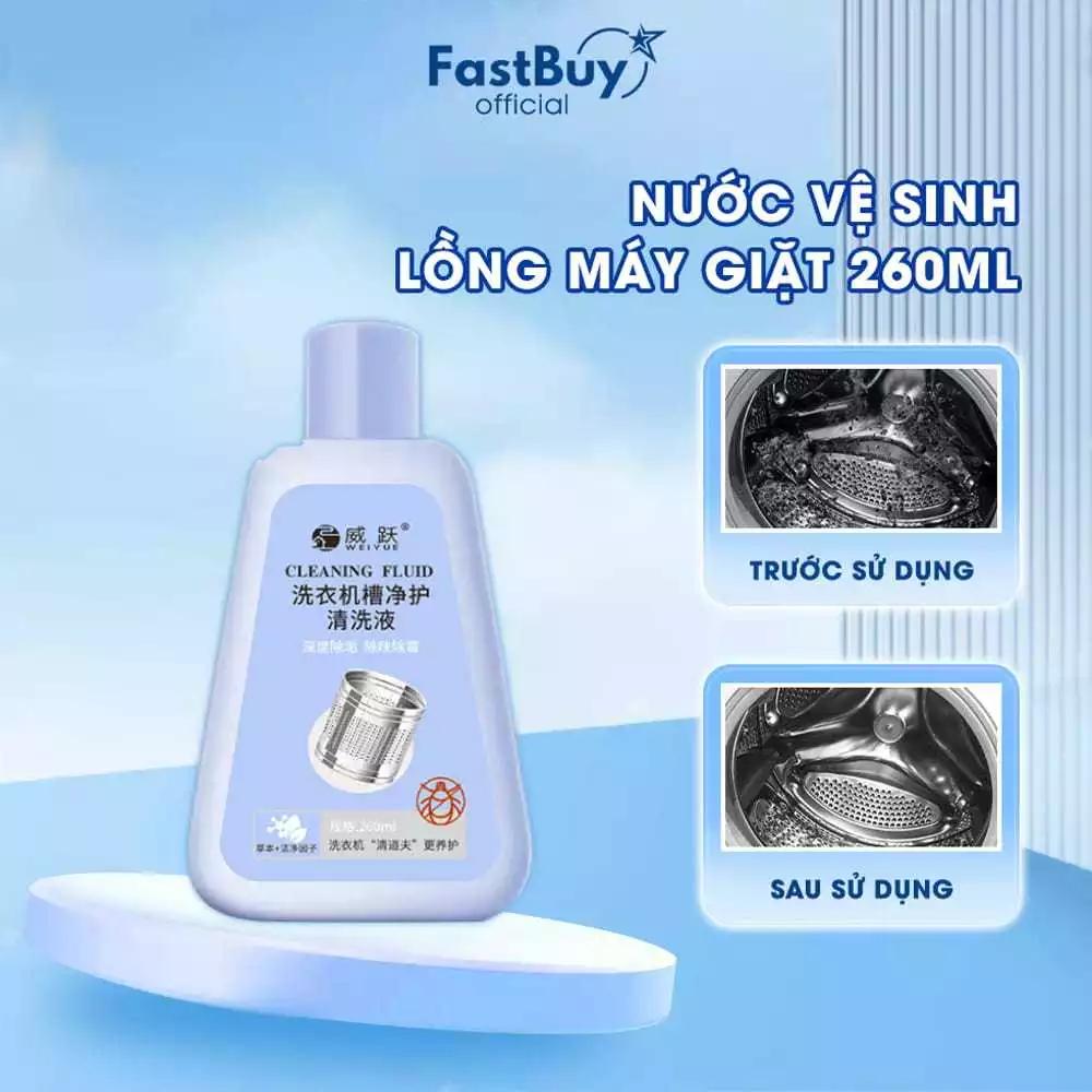 Nước Vệ Sinh Lồng Máy Giặt 260ML, Dung Dịch Tẩy Lồng Máy Giặt Chỉ Sau 1 Lần Tẩy Sạch Cặn Bẩn Diệt Khuẩn