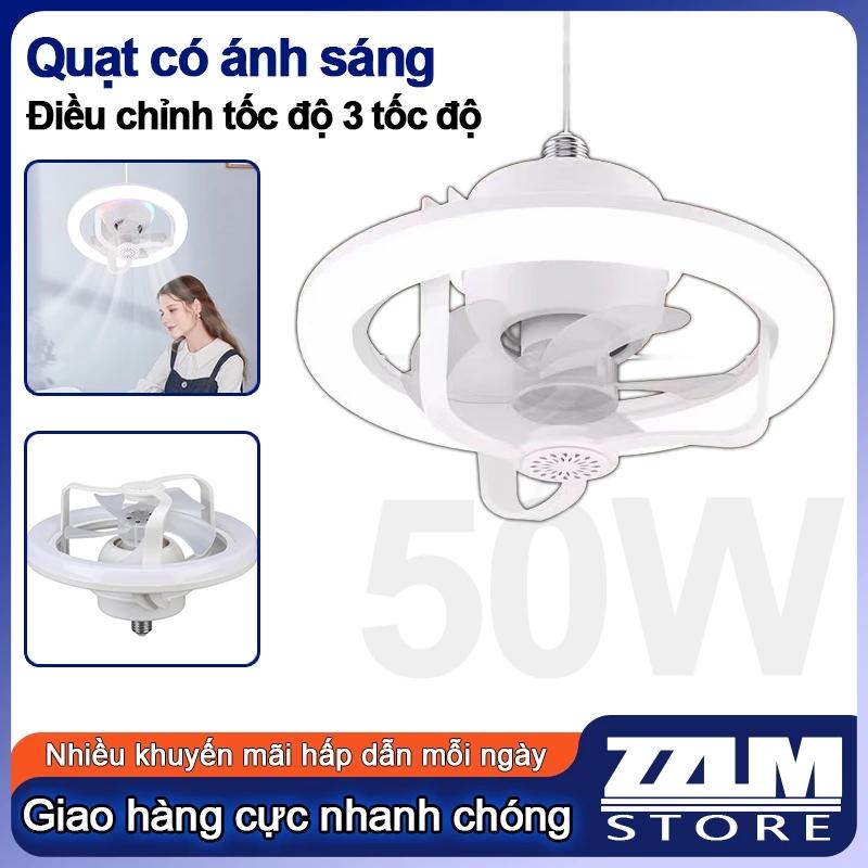 Ổ Cắm Đèn Quạt Có Remote Vít Quạt Trần Nhỏ Có Chức Năng Lắc Bóng Đèn LED Ba Màu Quạt Trần Cho Phòng Ngủ Phòng Khách Nhà
