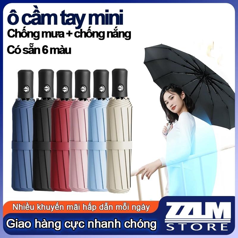 Ô Gấp Gọn Domino Dù Che Mưa Nắng Chống Tia UV Cực Tốt Nút Mở Tự Động Tiện Ích
