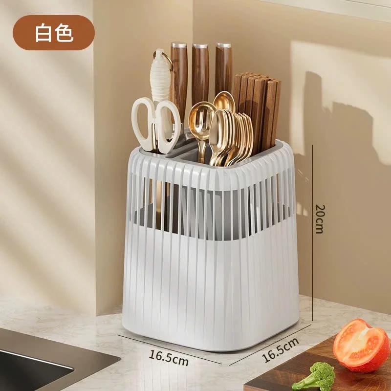 Ống đựng đũa xoay 360 độ - Giá Đựng Dao Muỗng Đũa 9999 Có Thể Xoay Được Tiện Dụng Cho Nhà Bếp Tiện Lợi