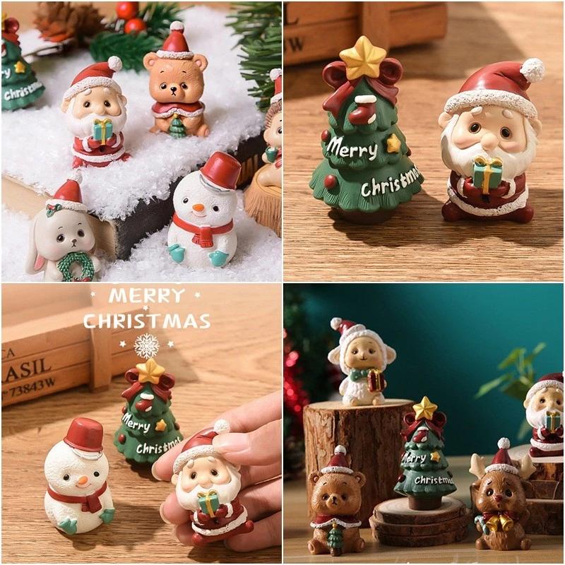 Ông Già Noel Để Bàn Đồ Trang Trí Mini Giáng Sinh Phụ Kiện Xe Hơi Thời Trang Bạn Bè Quà Tặng