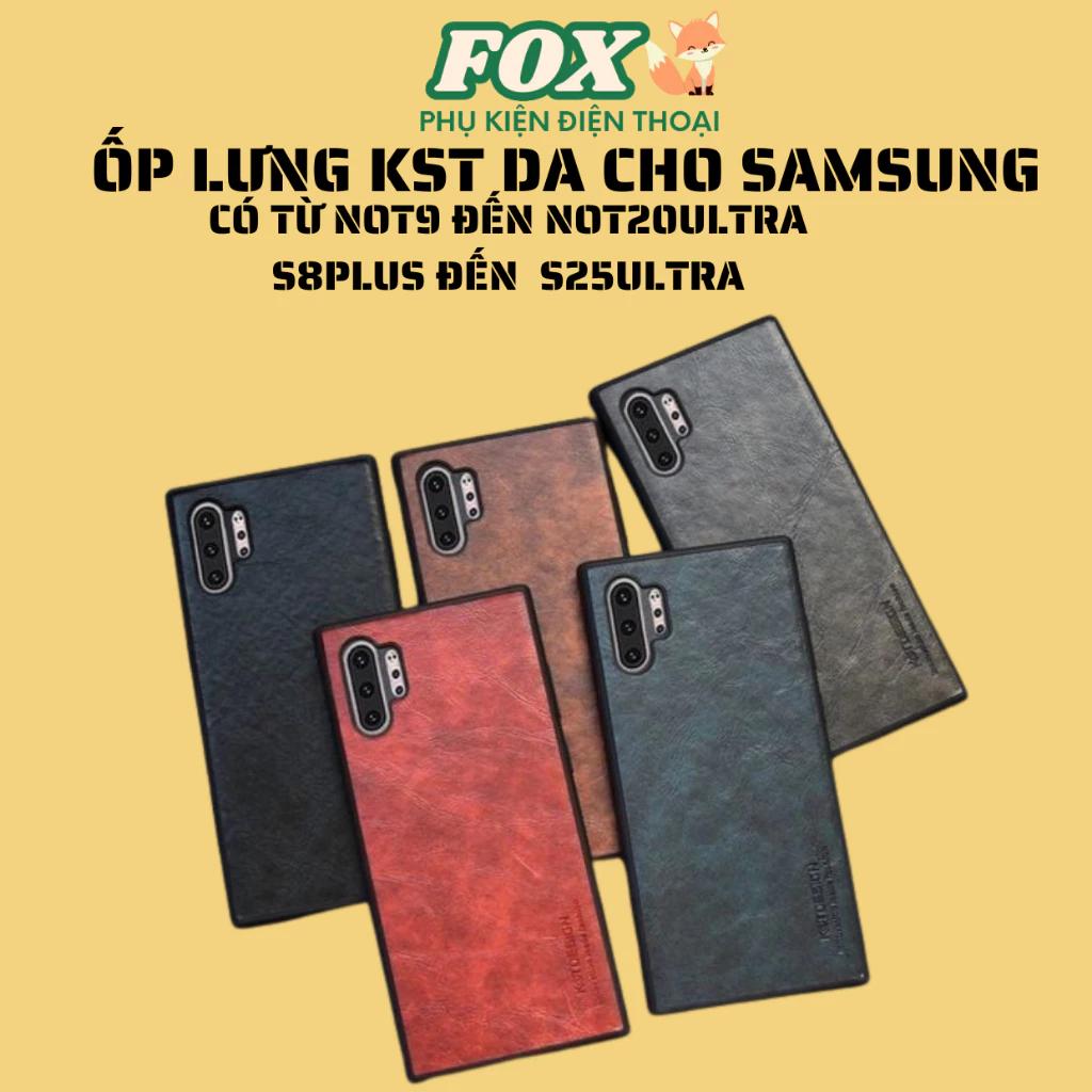 Ốp da chính hãng KST Design cho Samsung s20 s21 s22 s23 s24 s25 ultra plus s8 s9 s10 plus not20ultra