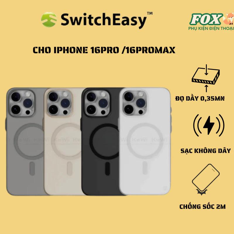 Ốp lưng hỗ trợ sạc không dây siêu mỏng SwitchEasy cho IPhone 16pro/16promax