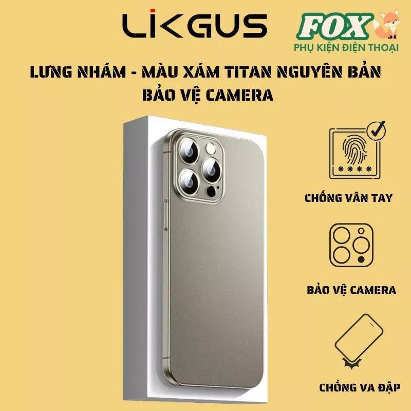Ốp lưng Likgus độ màu Xám tian cho IPhone 16promax 15promax 14promax 13promax 12promax 11promax 11