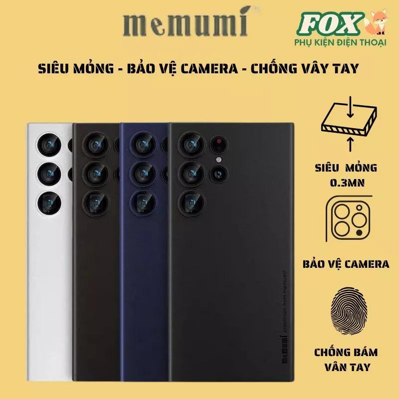 Ốp lưng Memumi siêu mỏng nhám chống bám vây tay cho Samsung S23 S24 S25Ultra Plus bảo vệ camera