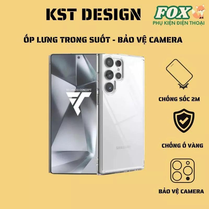 Ốp lưng trong suốt Samsung S25 S25Plus S25Utral KST DESIGN chống ố vàng bảo vệ camera