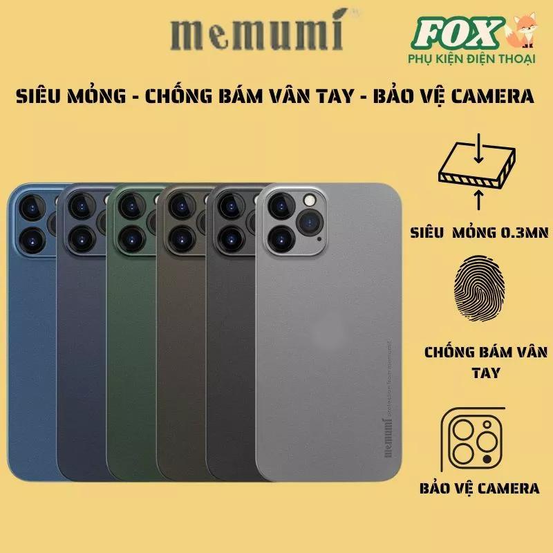 Ốp siêu mỏng Memumi - Mỏng 0.3mm - Nhám mờ - Bảo vệ camera cho 15/16Promax Pro Plus