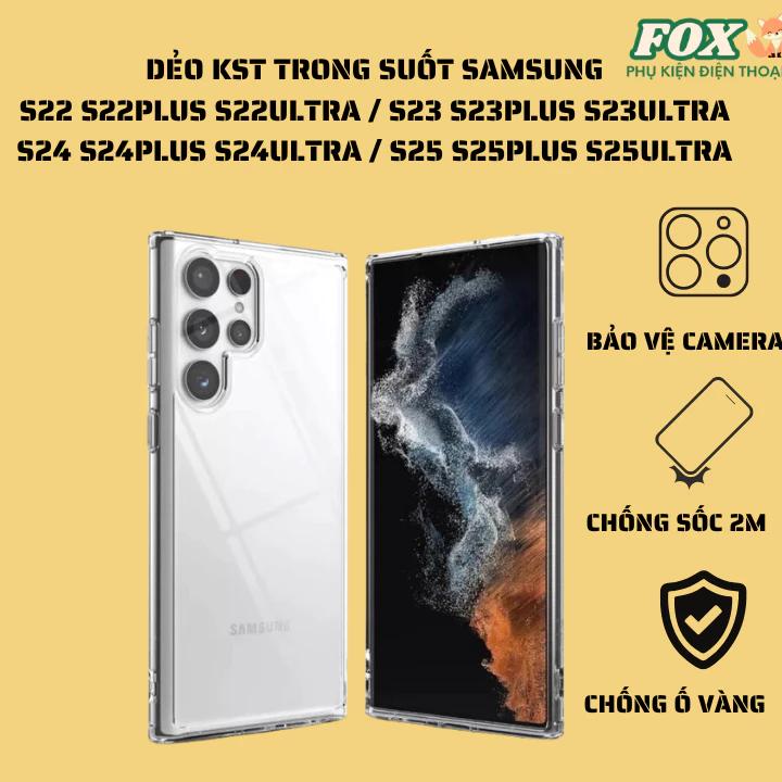 Ốp trong suốt KST design Samsung s22ultal s23ultra s24ultra s22plus s25ultra /s22 s23 s24 s25 plus