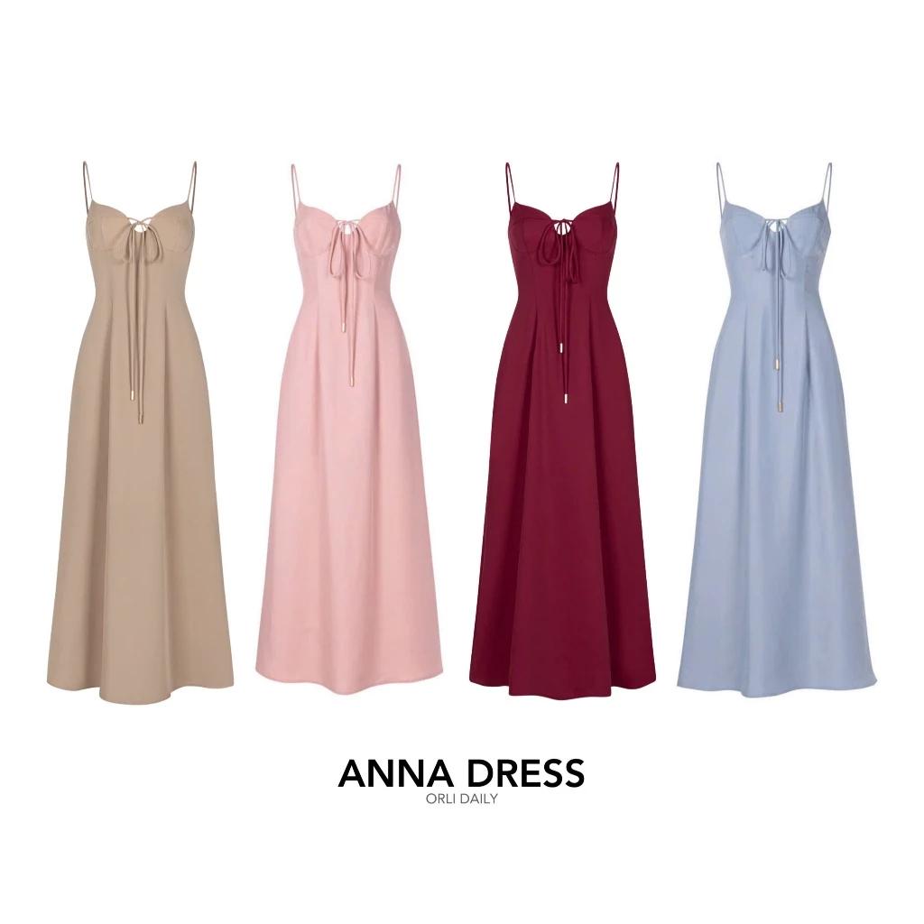 Orli daily | Anna Pink/ Anna Blue Dress | Đầm cúp ngực 2 dây| suông dài