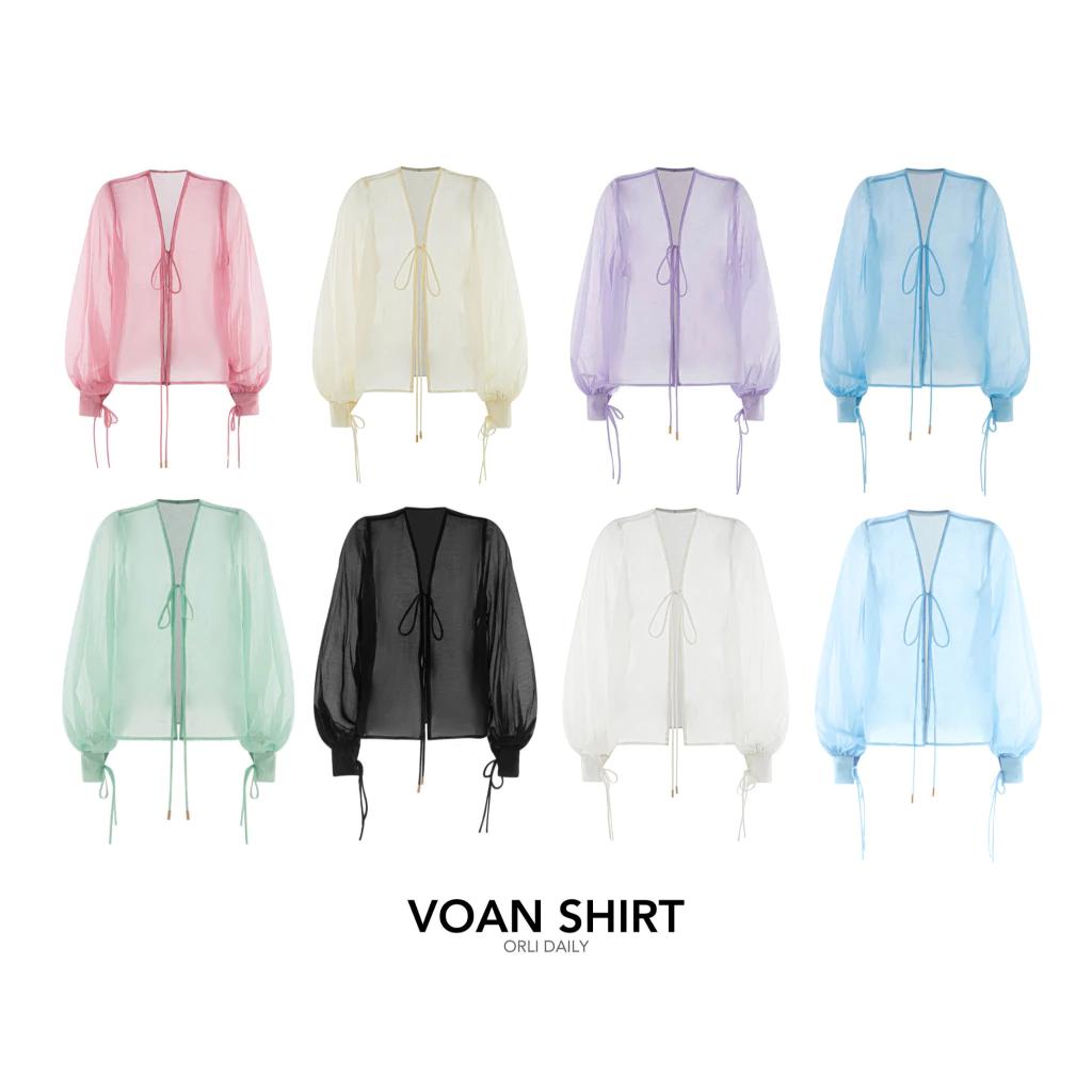 Orli daily |Áo khoác Oganza cardigan Freesize voan mỏng Xinh Xắn Dáng Dài Tay Dài Hottrend