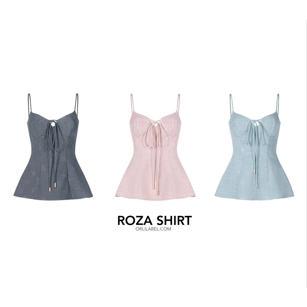 Orli daily | Roza Shirt Pink | Blue | Dark Blue - Áo 2 dây cúp ngực