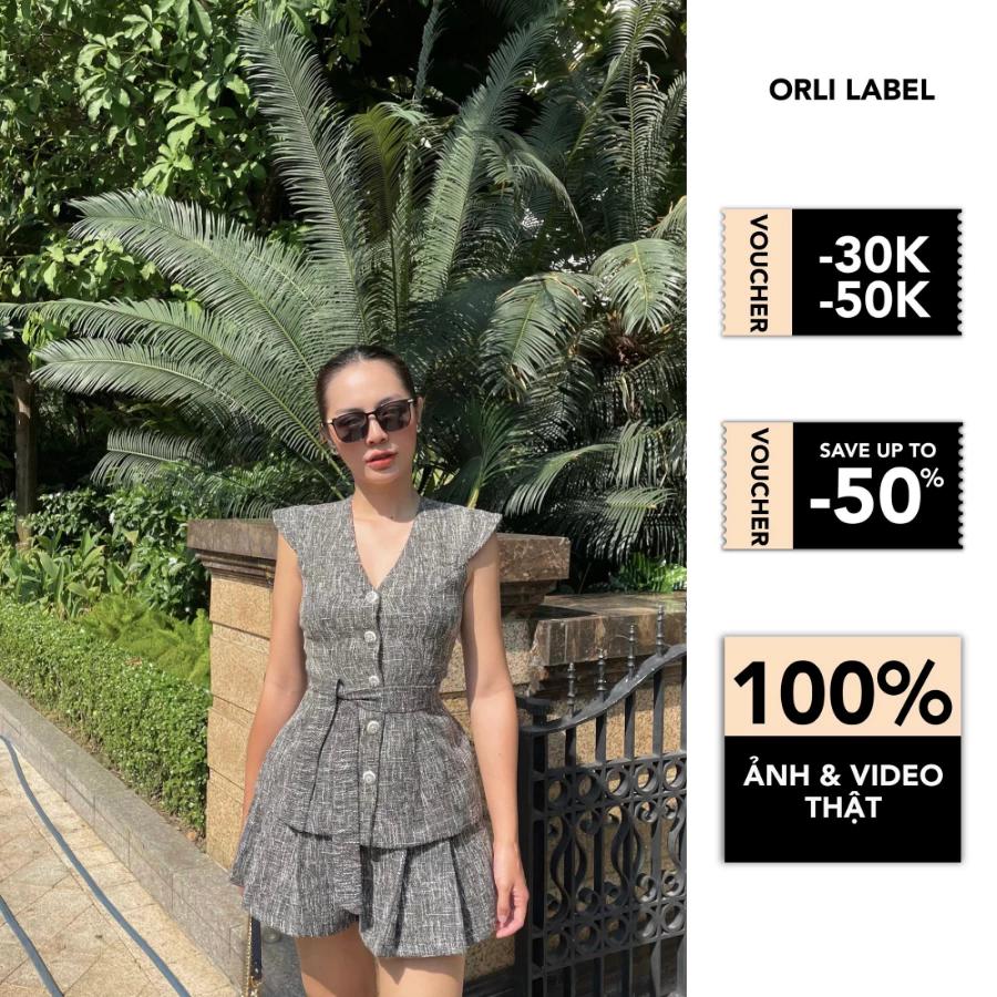Orli Label - Wei Shirt - Áo Tweed thắt eo sang trọng