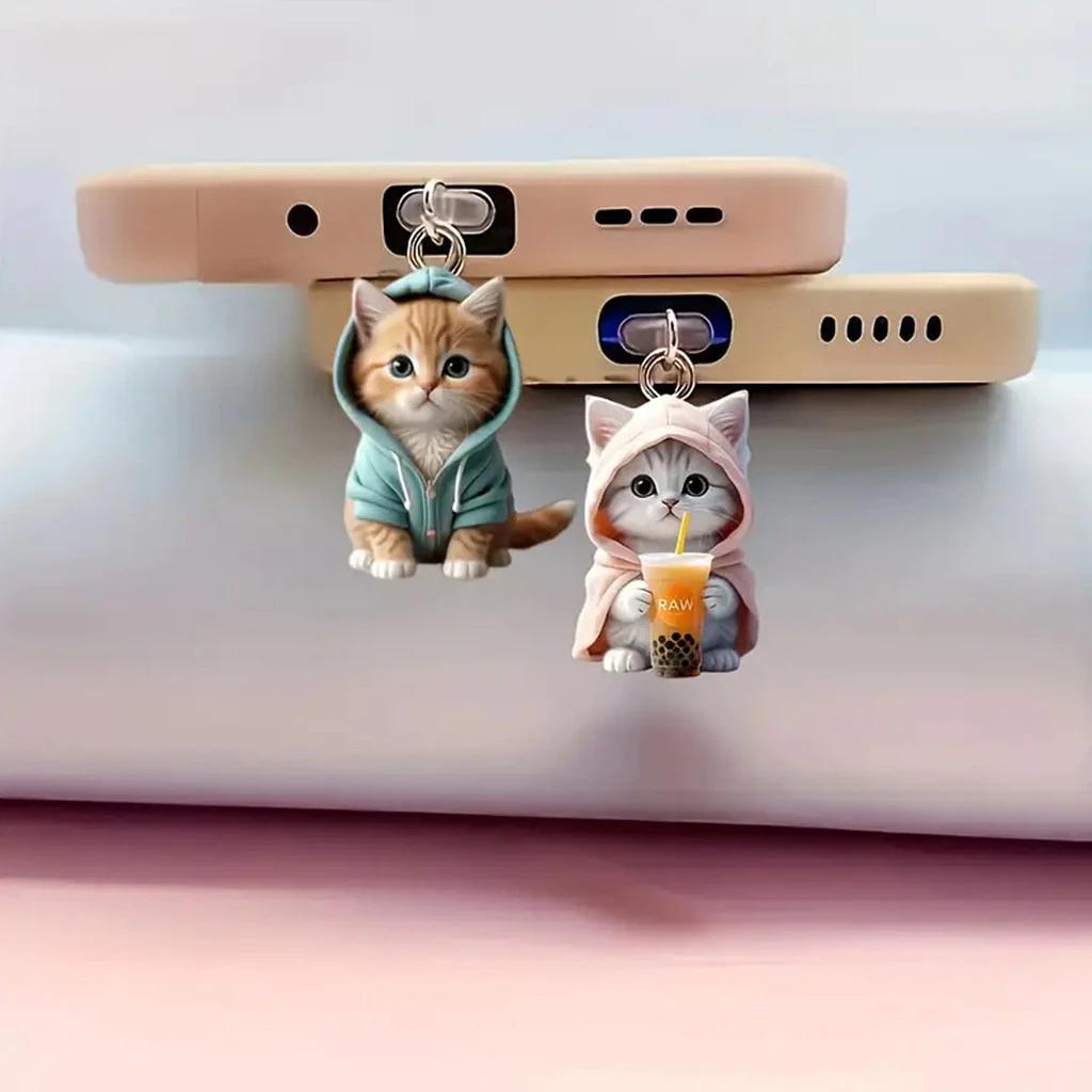 Phích cắm chống bụi Acrylic phong cách mới, thích hợp cho giao diện iPhone