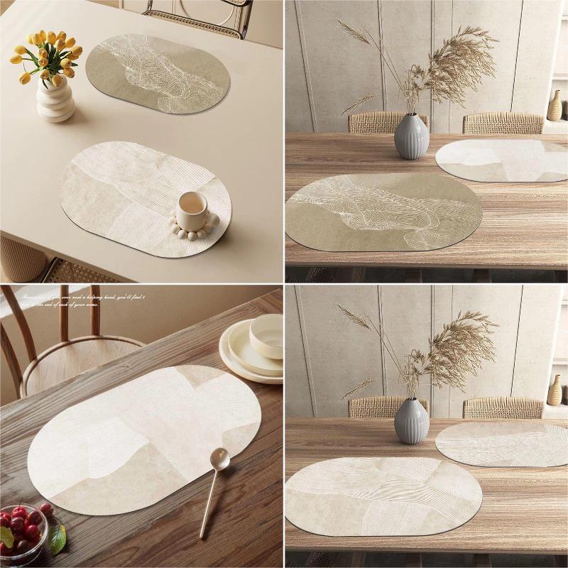 Phong Cách Bắc Âu Cốc Coaster Chống Trơn Trượt Ăn Placemat Tối Giản Chống Thấm Nước Coaster