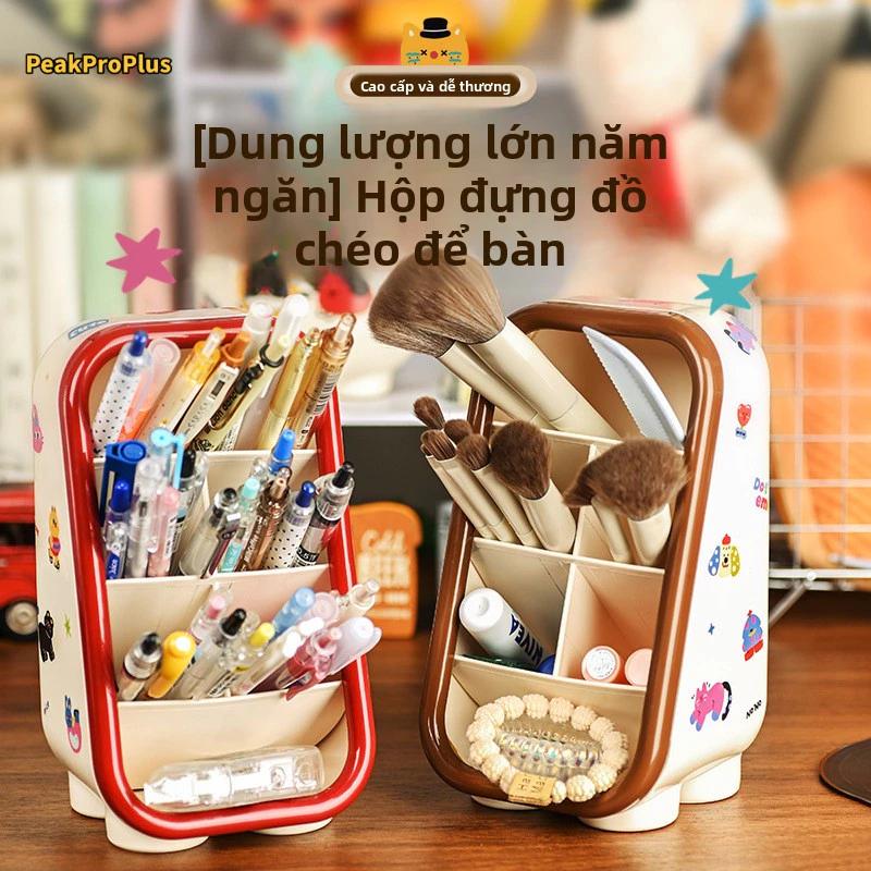 Phong cách mới Việt Nam!Hộp lưu trữ hoạt hình hoạt hình, Hộp đựng bút Dopamine, Phong cách ins