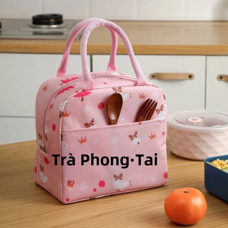 Phong Cách Nhật Bản Có Sẵn Túi Cơm Trưa Nhân Viên Văn Phòng Túi Cách Nhiệt Ăn Trưa Có Cơm Di Động Túi Cơm Trưa Hộp Cơm Trưa