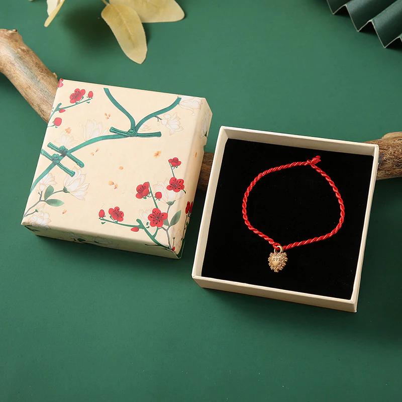 Phong Cách Trung Hoa Vintage Hộp Hồng Sen In Vòng Tay Hộp Phụ Kiện Trang Sức Người Tổ Chức