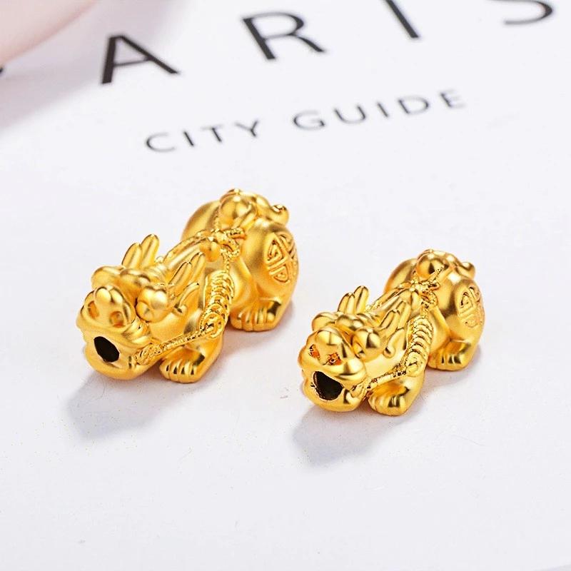 Phụ kiện vòng tay, charm Tỳ Hưu mạ vàng, mix vòng tay phong thủy cao cấp DIY