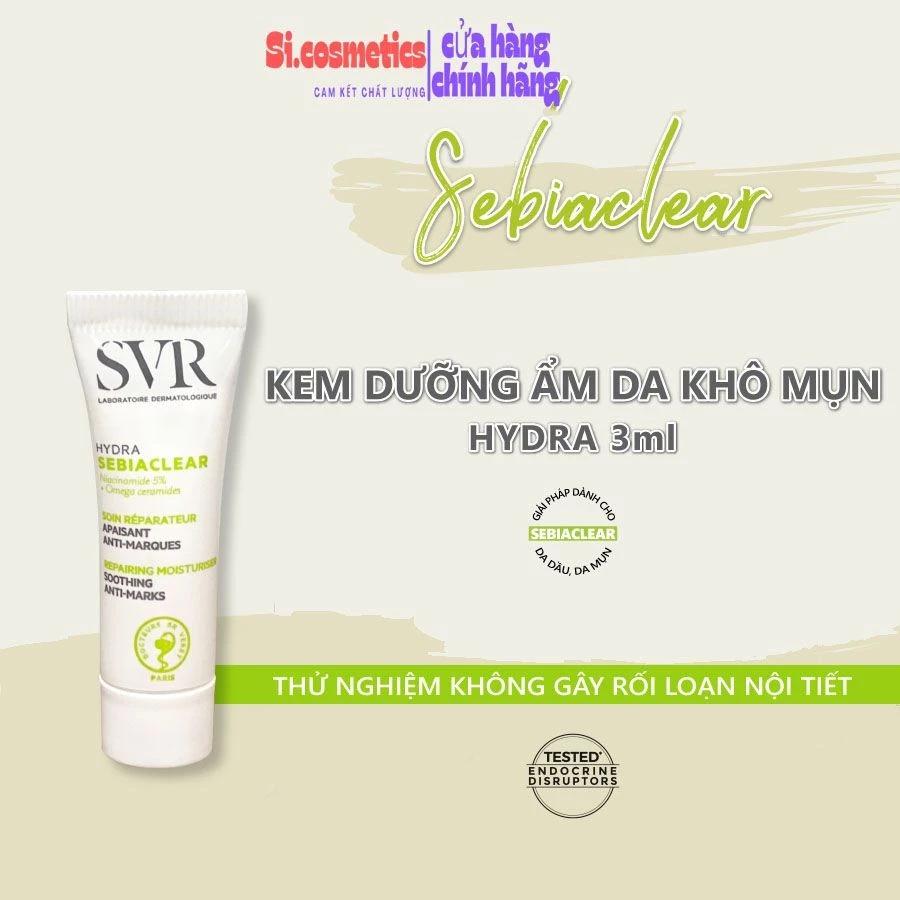 [QUÀ TẶNG] Kem dưỡng ẩm cho da dầu mụn, dưỡng da mềm mịn và làm mờ vết thâm mụn SVR SEBIACLEAR HYDRA 3ml