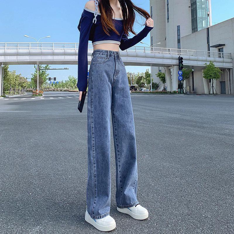 Quần Jeans Thẳng Cao Cấp Thu Đông, Cao Cấp Ôm Hơn Nhìn Sàn W