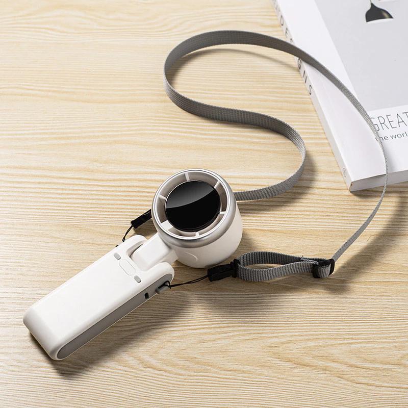 Quạt cầm tay Mini phong cách mới, Quạt treo cổ để bàn USB