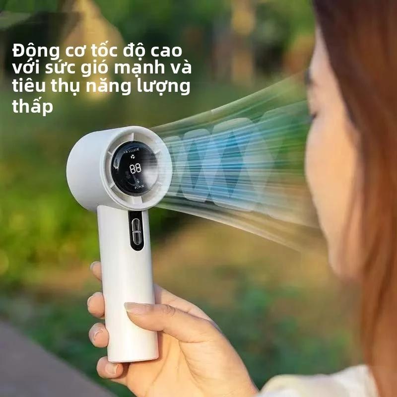 Quạt cầm tay tốc độ cực cao phong cách mới 2025, Quạt Mini Turbo