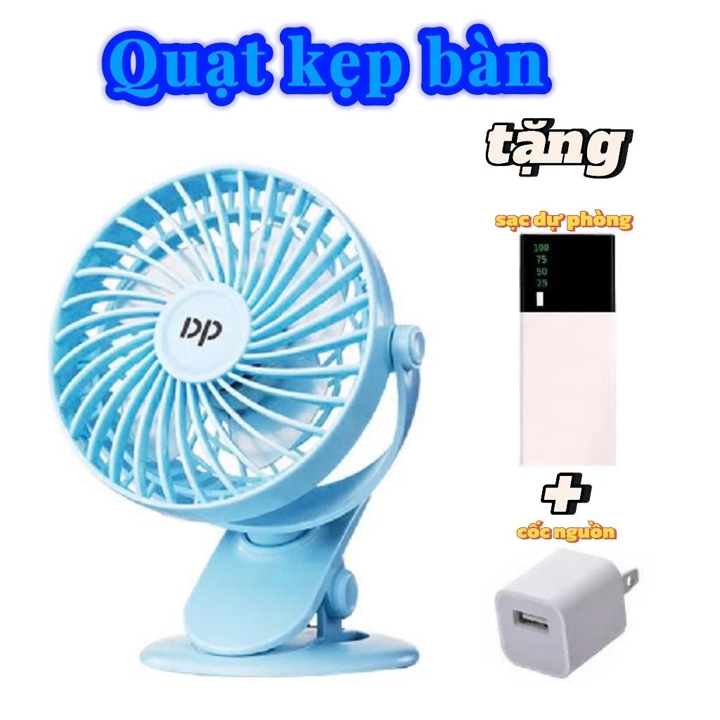 Quạt kẹp bàn DP 1427 cổng usb nhỏ gọn - xoay 360 - quạt siêu mát