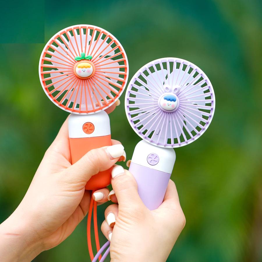Quạt mini cầm tay dễ thương - quạt tích điện mini sạc USB Handheld Fan nhỏ gọn