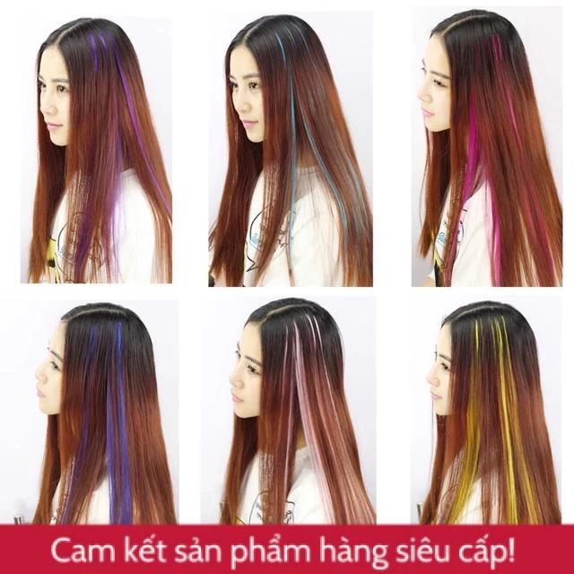 [RẺ NHẤT] LINE TÓC GIẢ/ SỢI NỐI MÀU/ HIGHTLIGHT TÓC BẢNG 25 MÀU