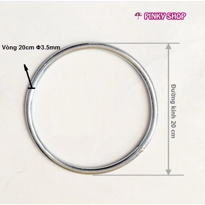 [Rẻ vô địch] Vòng sắt, vòng tròn sắt làm dreamcatcher, macrame, nguyên liệu handmande nhiều size chắc chắn Pinky Shop