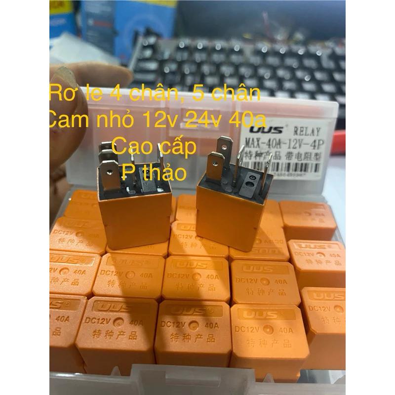Rơ le 4 chân, 5 chân 12v 24v 40a Hàng cam nhỏ cấp uus