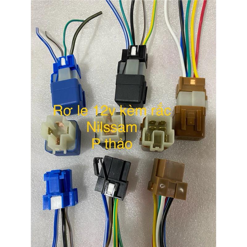 Rơ le 4 chân, 5 chân, 6 chân 12v kèm rắc nilssan
