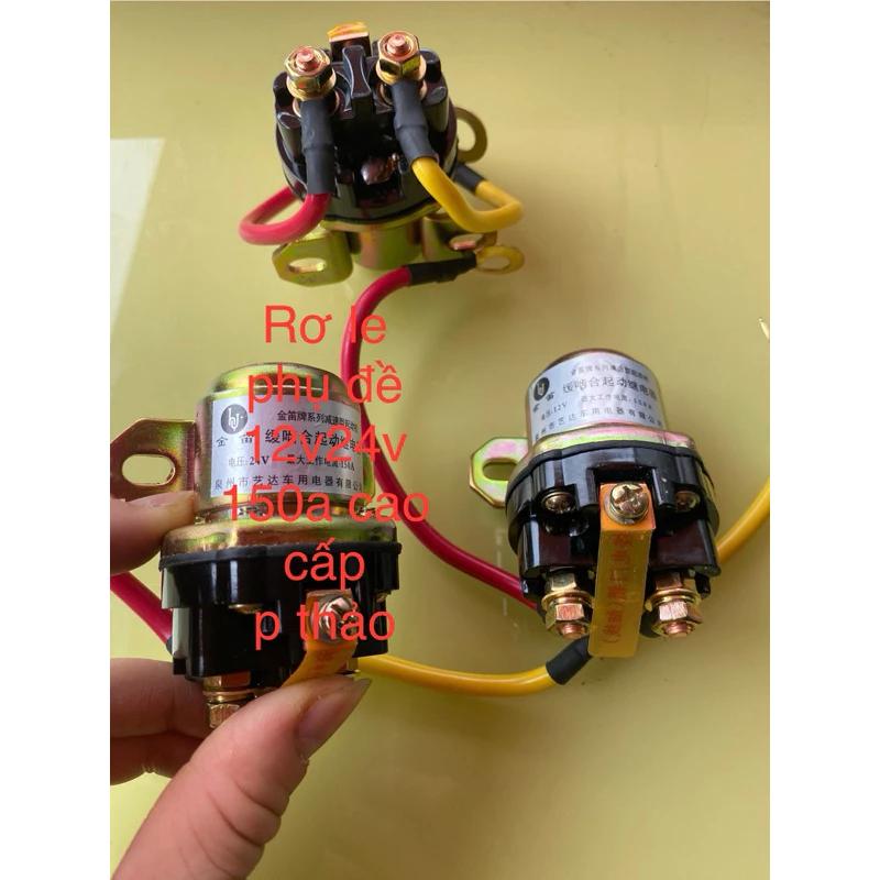 rơ le phụ đề xe, may bảo vệ đề 12v, 24v 150a vỏ vàng hàng cao cấp